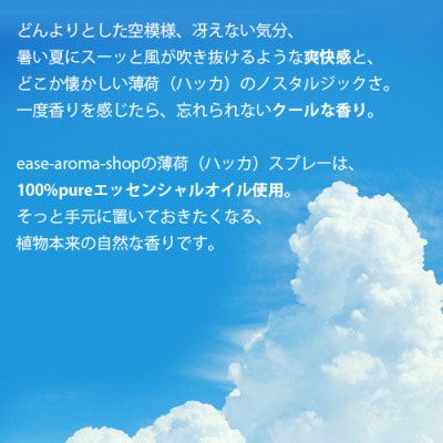 easeアロマスプレー　ハッカ 100ml×3本 清涼感あふれる薄荷の香り　リフレッシュしたい時に【配送不可地域：沖縄県】