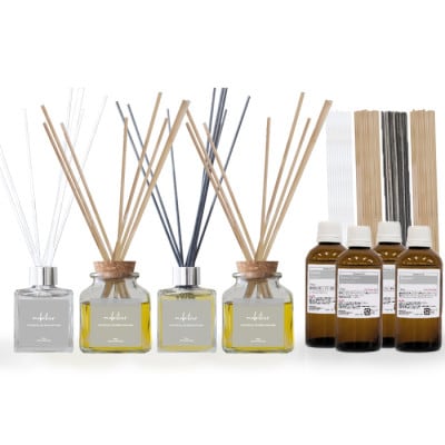 easeリードディフューザー『mobilier』4つの香りリフィルセット　香り彩る空間へ【配送不可地域：沖縄県】