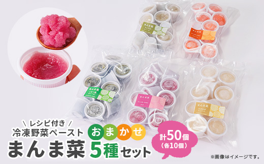まんま菜　冷凍野菜ペーストおまかせ5種セット【配送不可地域：離島】