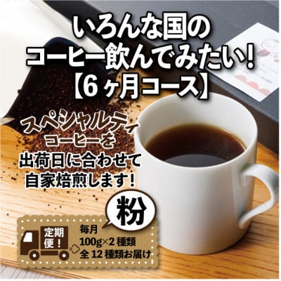 【毎月定期便】いろんな国のコーヒー飲んでみたい!「6ヶ月コース(粉)」全6回