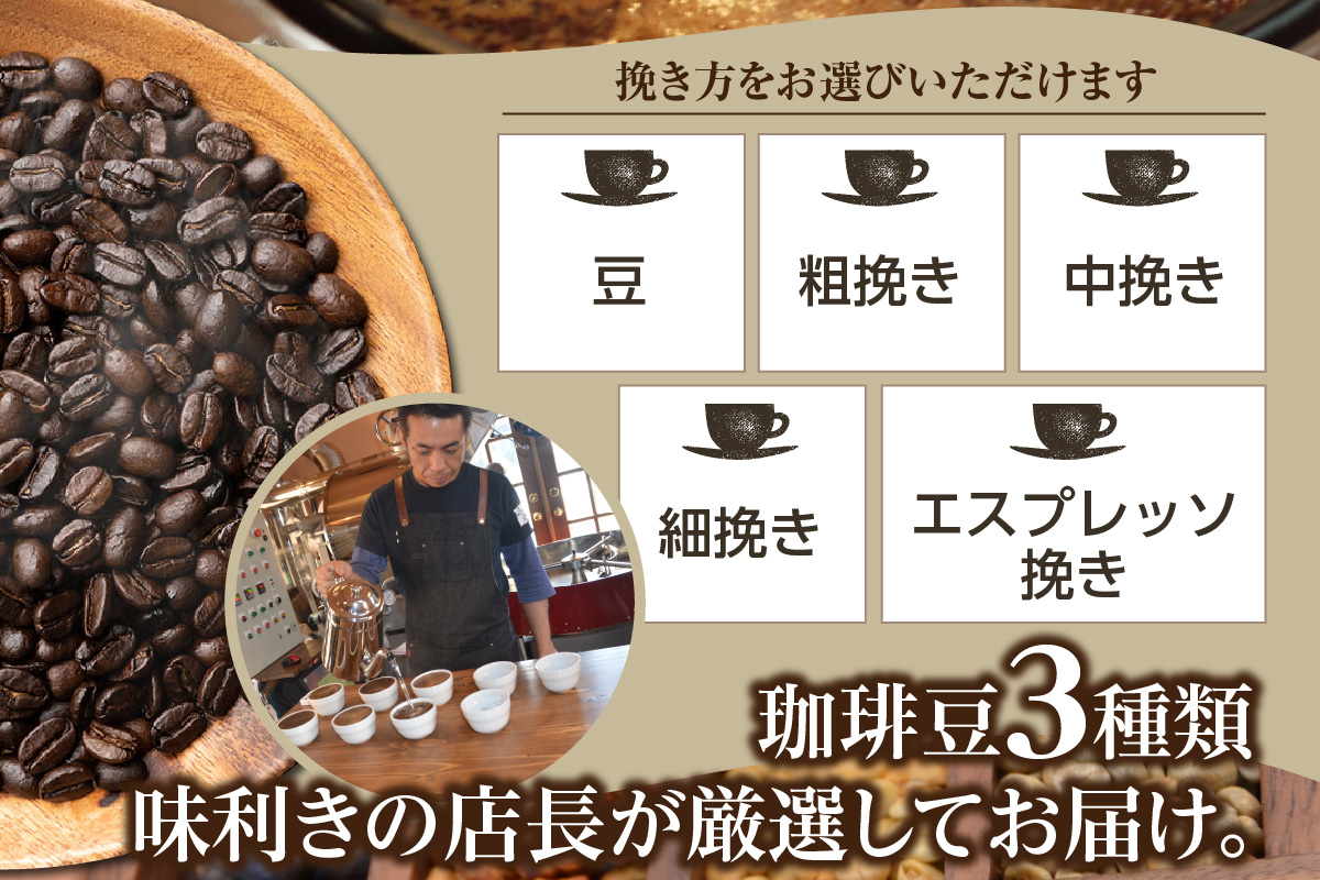 世界のスペシャルティコーヒー定期便(3ヶ月間) 豆