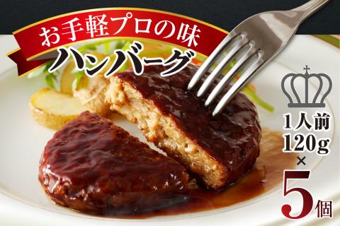 お手軽プロの味のハンバーグ　ハンバーグ１人前１２０ｇ×５個	