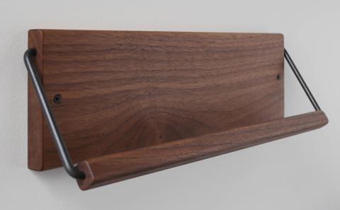 Sneaker wall スニーカーウォール  SW-450WN ウォールナット（おおよそ2足収納 ウォルナット無垢材 壁掛け 木製 シューズラック スリッパラック）【配達不可：沖縄・離島】