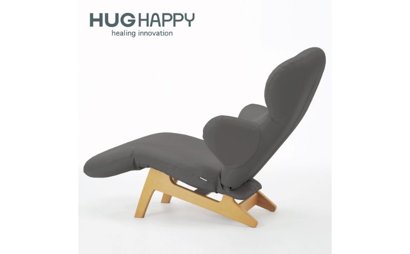 リクライニングチェア ハグラウンジチェア レザー＋：カームグレー（オットマン一体型 リクライニングチェア）家具 椅子 一人掛け ソファ イス 雑貨 日用品 日進市 愛知県