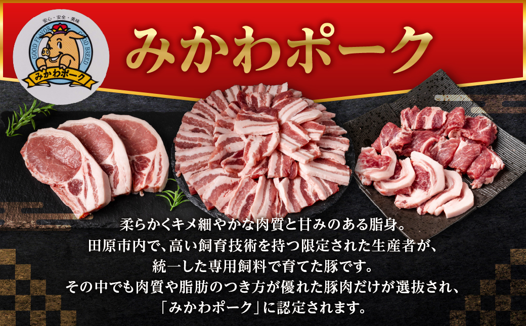 みかわポーク ロース肉 スライス 1kg 豚肉 ロース スライス スライス肉 しゃぶしゃぶ 豚 ぶた ポーク スライス 冷凍 真空 真空パック 小分け 焼肉 焼き肉 豚汁 煮物 BBQ 渥美半島 愛知県 田原市