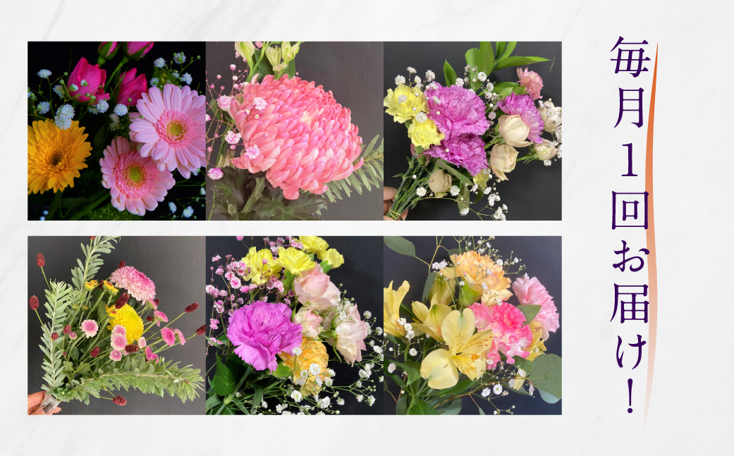 お花屋さんのタハナＢＯＸ 定期便 3回 花 花束 切り花 / 愛知県 田原市