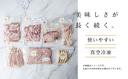 保美豚プレミアム・真空冷凍肉無添加　7品目入り×2セット ／ 豚肉 加工品 ローススライス ウインナー ミンチ 完全薬剤不使用 愛知県 特産品 産地直送 田原市 渥美半島