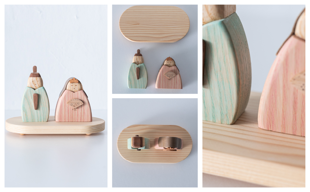 お雛さま ハンドメイド 木工雑貨 くぬぎまき ひな人形 雛人形