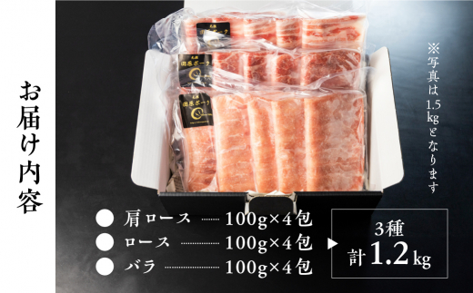 国産 ブランド 豚肉 食べ比べ 500g × 3種 1.5kg (小分け 100g ) しゃぶしゃぶ用 ロース 肩ロース バラ 冷凍 田原ポーク ずつ 個包装