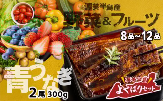 青うなぎ＆野菜  渥美半島よくばりセット 年内 蒲焼き 鰻 ウナギ うなぎ蒲焼 惣菜 幻 簡単調理 おいしい 高評価 ふるさと納税 魚 さかな 魚介 ランキング 野菜ソムリエ厳選 旬の野菜 フルーツ 詰め合わせ おすすめ