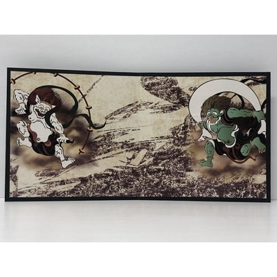 清須市屏風専門店のミニ屏風(風神　雷神)