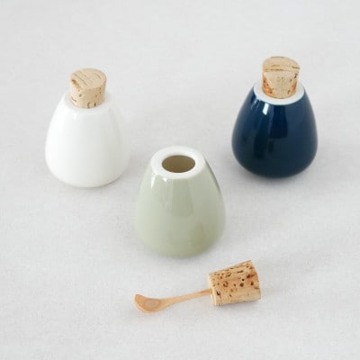 スパイスケース　swing 3個セット B (白、鶯、藍)