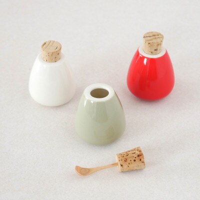 スパイスケース　swing 3個セット C (白、鶯、紅)