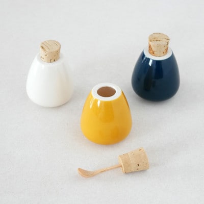 スパイスケース　swing 3個セット A (白、橙、藍)