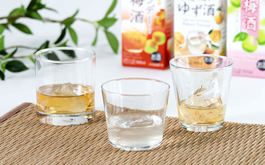 梅酒・ゆず酒　500mlパック　6本セット(3種類×各2本)