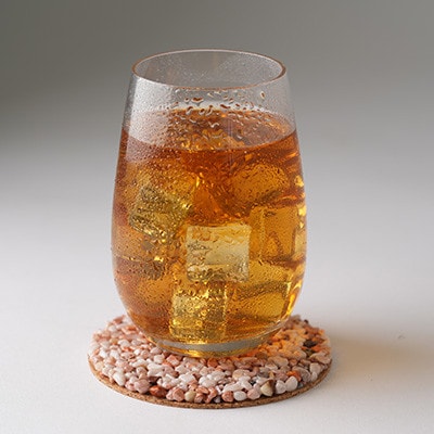 MOODE　天然石コースター4枚セット　【ピンク】