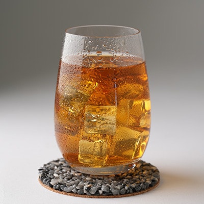 MOODE　天然石コースター4枚セット　【グレー】