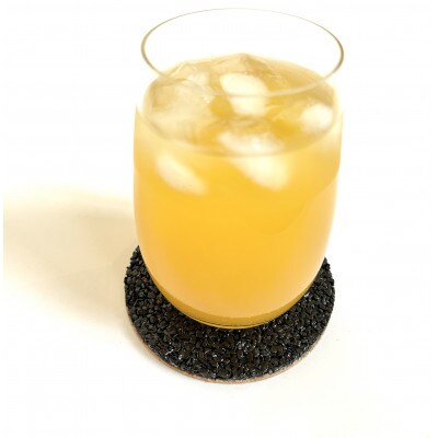 MOODE　天然石コースター4枚セット　【ブラック】