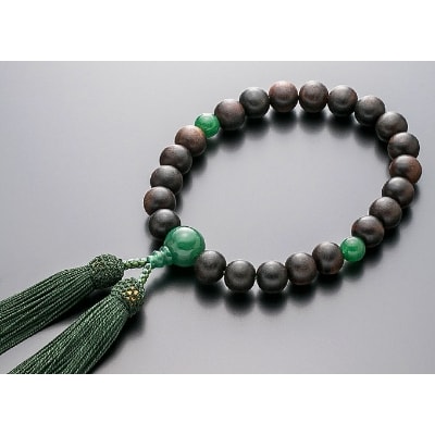 数珠男女ペアセット(縞黒檀・アベンチュリン・本水晶・正絹房)※ペア桐箱入