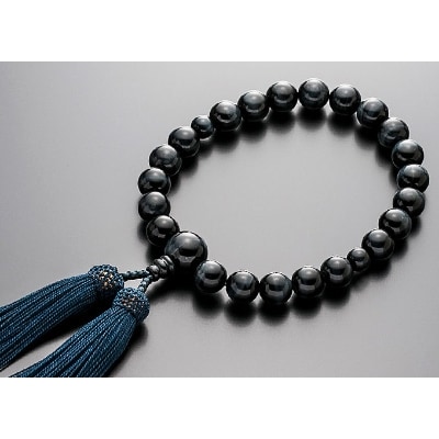 数珠男女ペアセット(青虎目石・本水晶・藤雲石・正絹房)※ペア桐箱入