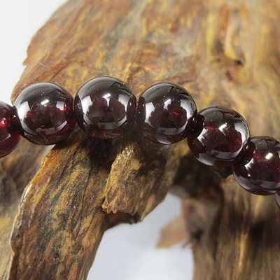 数珠　女性用　ガーネット　正絹細房