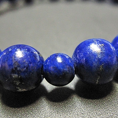 腕輪数珠・ラピスラズリ　御守り(房付き・桐箱入)