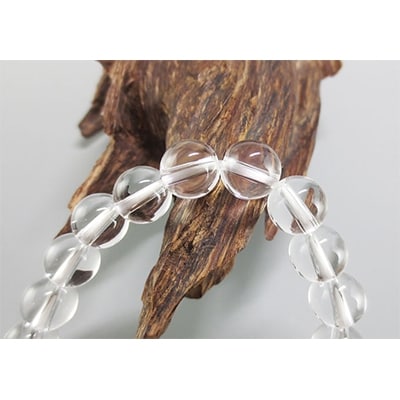 天然石　数珠ブレスレット　水晶　(クォーツ)　10ミリ