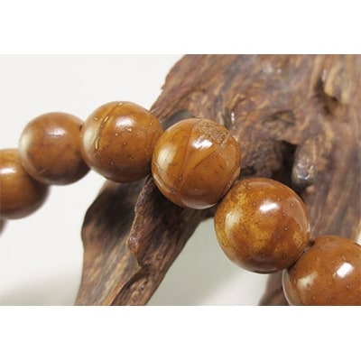 男性用数珠(念珠)　鳳眼菩提樹　ラピスラズリ仕立て　正絹濃鉄房　桐箱入り