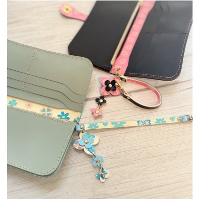 ランドセルリメイク　長財布とオルゴール付きミニランドセル+3アイテムのレディースセット