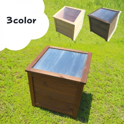 ベランダに置けるおしゃれな木製コンポスト(消滅型)☆ブラウン☆