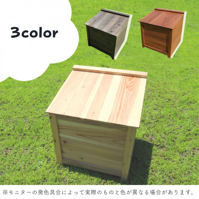 ベランダに置けるおしゃれな木製コンポスト(堆肥増加型)☆クリアホワイト☆