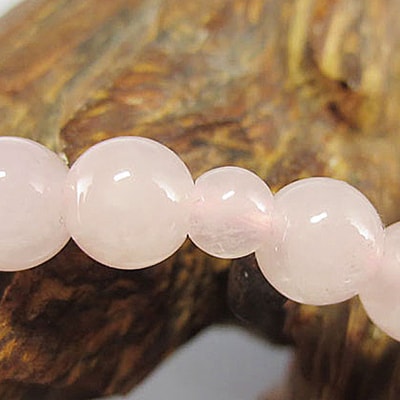 数珠女性用　ローズクォーツ　正絹花かがり房　桐箱入