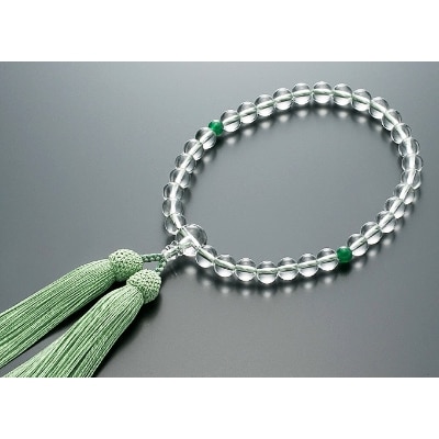 数珠男女ペアセット(縞黒檀・アベンチュリン・本水晶・正絹房)※ペア桐箱入