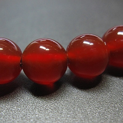 数珠　女性用　『赤瑪瑙』　正絹房　桐箱入