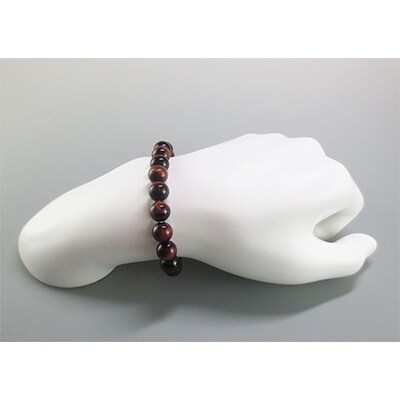 天然石　数珠ブレスレット　赤虎目石　(レッドタイガーアイ)　10ミリ