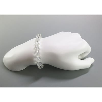 天然石　数珠ブレスレット　水晶　(クォーツ)　10ミリ