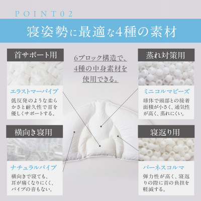 枕 横向き ジムナストプラス 枕カバー セット 洗える 高さ調整 日本製 寝具