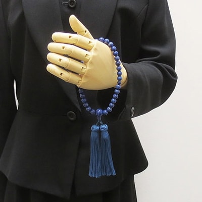 数珠 　女性用　『ラピスラズリ』　正絹房　桐箱入