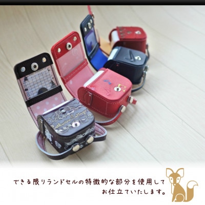 ランドセルリメイク　ミニランドセルとドーム型ディスプレイケース