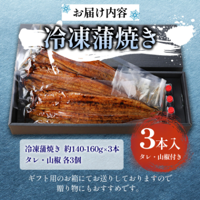 うなぎ四代目菊川の「丸ごと一本鰻」3本入【配送不可地域：離島】