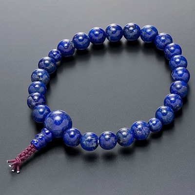 腕輪数珠・ラピスラズリ　御守り(房付き・桐箱入)