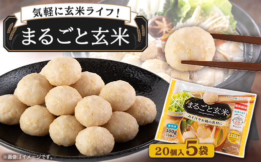 〈冷凍〉まるごと玄米(20個入り)5袋でお届け【配送不可地域：離島】