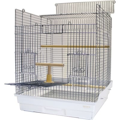 HOEIの鳥かご　ステンレス大型手のりケージ　465オカメステンレス