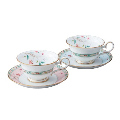 ノリタケ【花更紗】カップ＆ソーサーペア(色変わり)