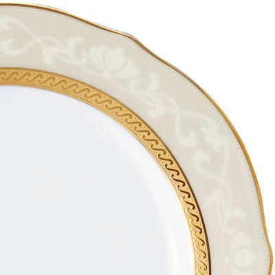ノリタケ【ハンプシャーゴールド＆プラチナ】23cmアクセントプレートペア(色変り)