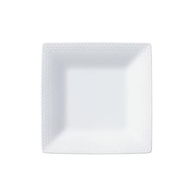 ノリタケ【リズモホワイト】19cmスクエアプレートペア