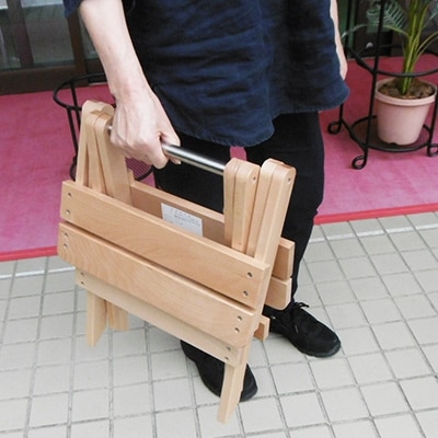 折りたたみ椅子　ビーチ(名古屋刑務所製造)A型