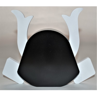 シンプル兜飾り・黒×白