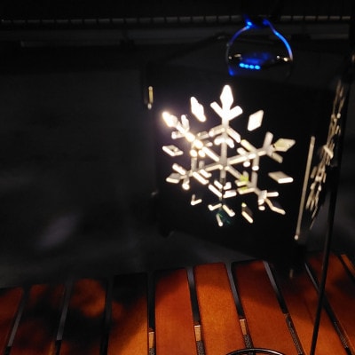 雪の結晶モチーフのランタンシェード・キャンドルホルダー「yuki」