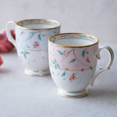 ノリタケ【花更紗】マグカップ(ピンク)